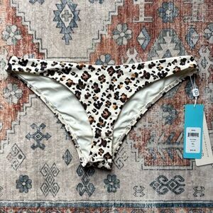 Leopard Print Beach Bunny Bikini bottom XL